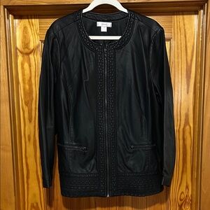 CJ Banks Black Leather Jacket